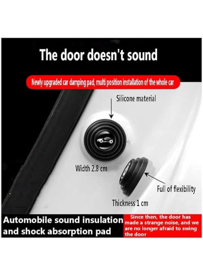 CLENEA 30 PCS Car Door Shock Absorber, Universal Car Door Protection Sticker with Anti-Collision Gasket, Auto Sound Insulation Pad and Shock-Absorbing Door Sticker (Black) - Image 4